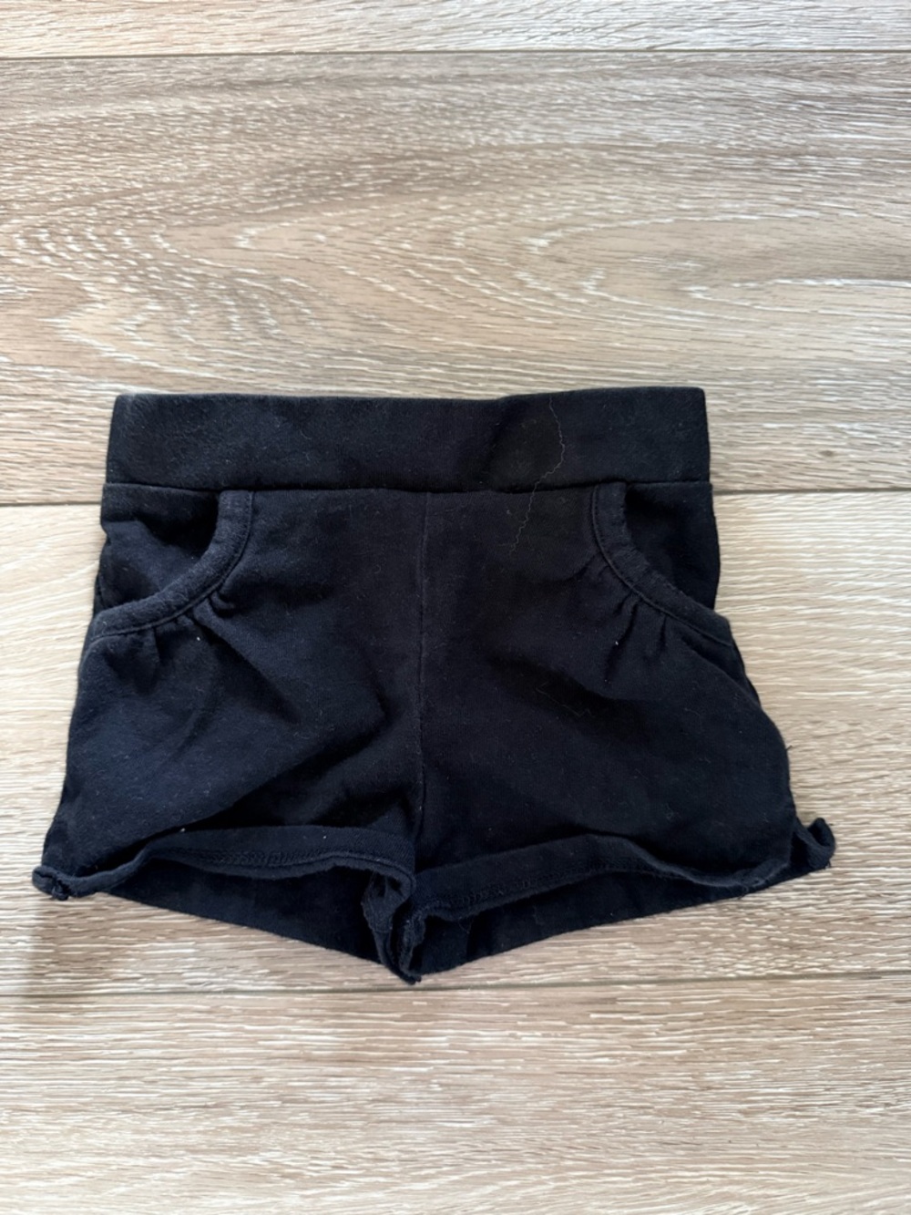 Old Navy Black Girls Knit Shorts with Front Pockets